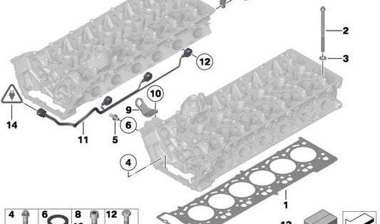 Ensemble de vis à culasse pour la série BMW 7 F01, F02 (OEM 11127582455). BMW d'origine