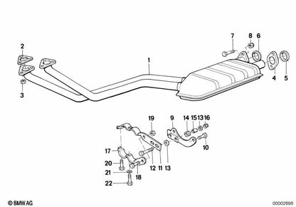 Junta sem amianto para BMW E30, E28, E34, E24, E23 (OEM 18111723533). BMW originais.
