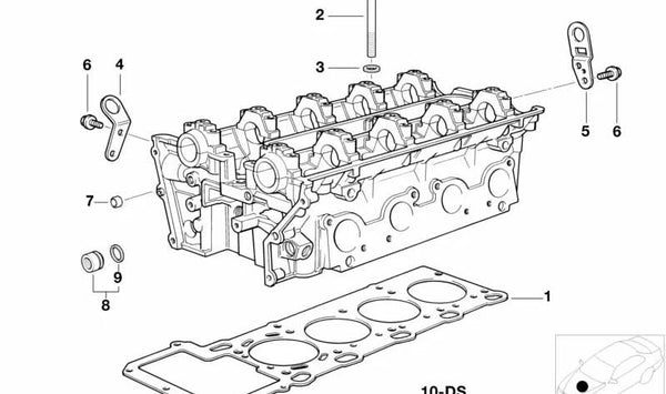 Junta de culata libre de asbesto para BMW E39, E38 (OEM 11121741465). Original BMW