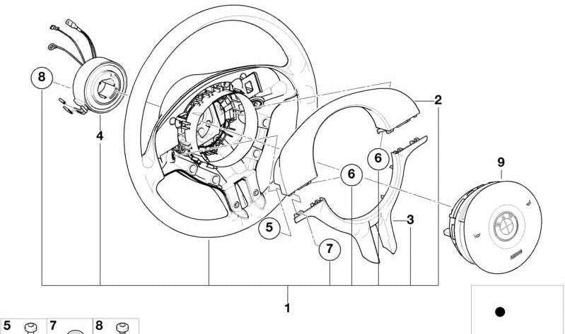 Topacio Blue Couvercle pour BMW (OEM 32306756516). BMW d'origine