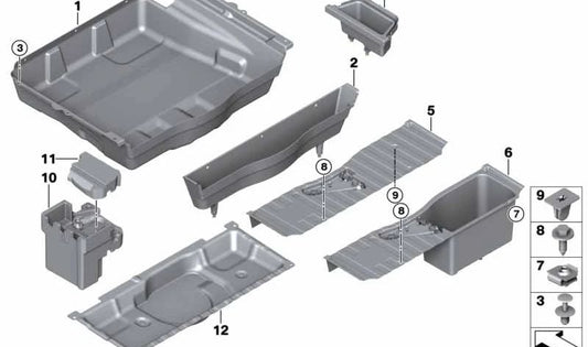 Bandeja protectora maletero OEM 51477371439 para BMW X5 F15 y X5 M F85. Accesorio original BMW ideal para proteger el maletero de suciedad y derrames.