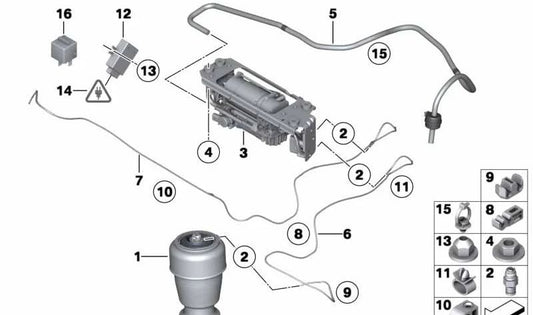 Air Vent Duct for BMW 5 Series F11 (OEM 37206784178). Original BMW