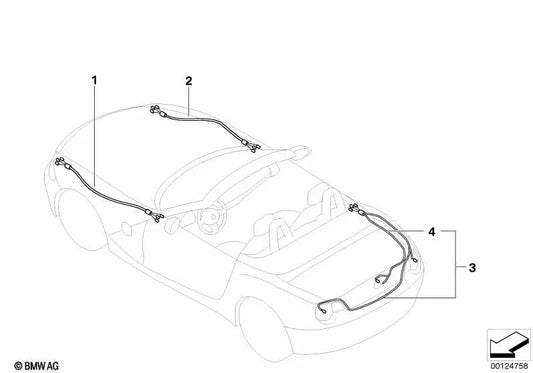 Front right repair cable for BMW E85, E86 (OEM 61129119207). Original BMW