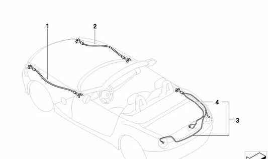 Front left repair cable kit for BMW E85 (OEM 61116944651). Original BMW
