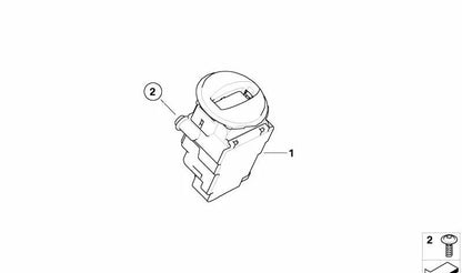 Insert for smart key OEM 66129172159 for BMW E60, E60N, E61, E61N, E63, E63N, E64, E64N. Original BMW replacement.
