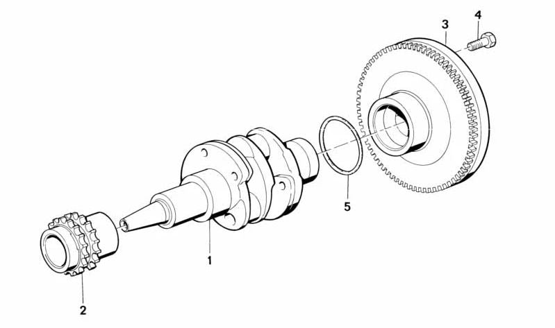 Tornillo hexagonal OEM 11221257796 para BMW R50. Original BMW.