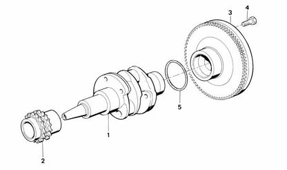 Tornillo hexagonal OEM 11221257796 para BMW R50. Original BMW.