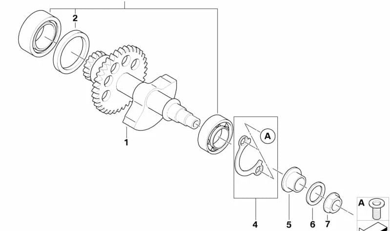 Tuerca con borde M12x1 OEM 11277706924 para moto BMW G 450 X (K16) 2007-2010. Original BMW Motorrad.