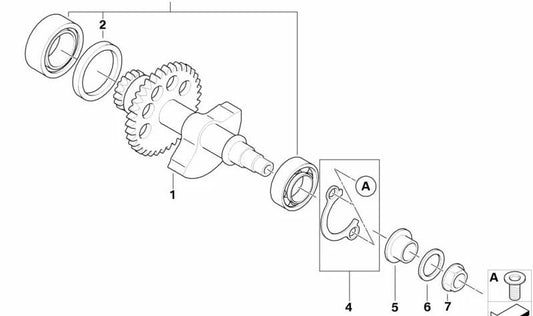 M12X1 OEM NAKE OD 11277706924 for Moto BMW G 450 X (K16) 2007-2010. Original BMW Motorrad.