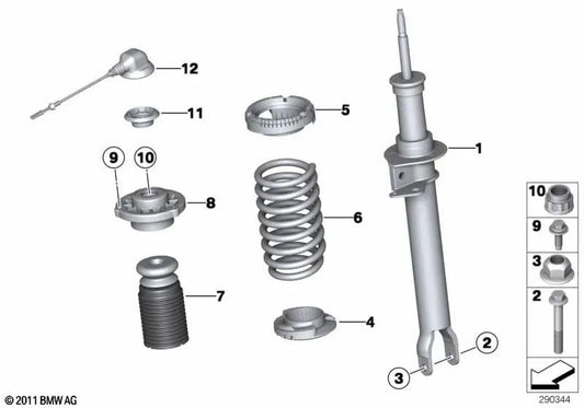 Spine elicoidali per BMW F12, F12N (OEM 31337850122). BMW originale