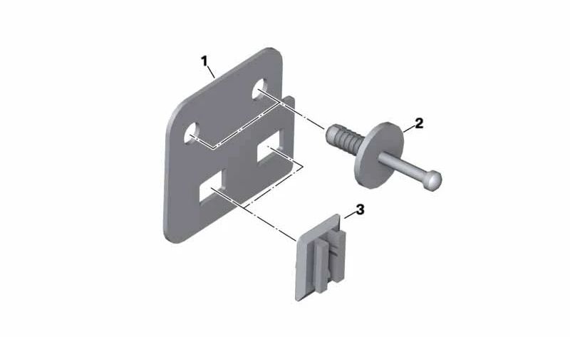 Soporte de conexión por enchufe OEM 61138520043 para motos BMW K1600GT, K1600GTL, K1600GTL Exclusive, K1600 Bagger. Original BMW Motorrad.