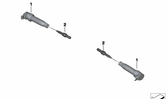 Bobina di accensione OEM 12138526677 per moto BMW R 1200 GS, R 1200 GS Adventure, R 1200 RT, R 1200 R, R 1200 RS. BMW Motorrad originale.