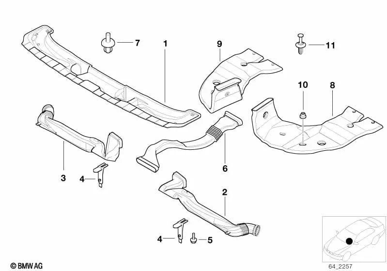 Sechseckige Kopfschraube für BMW 5 E39 -Serie (OEM 51458209089). Original BMW.