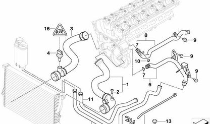 Manguera de retorno refrigerante OEM 11531705225 para BMW E39 520i con motor M52. Compatible con modelos fabricados entre 1996 y 2003. Recambio original BMW.