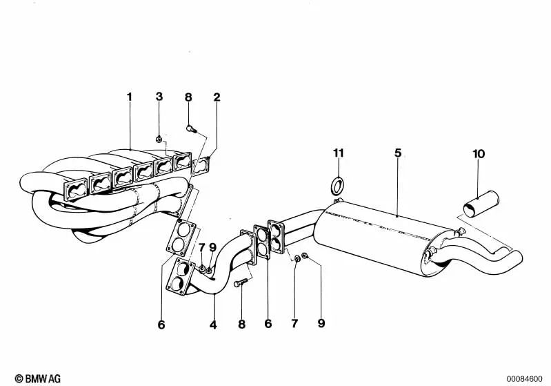 Anneau en caoutchouc pour la série BMW 3 E21, 5 E12 E12 Series, 6 E24 Series (OEM 18211245114). BMW d'origine.
