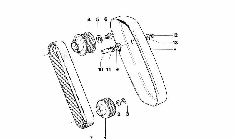 Polea de correa OEM 13511304365 para BMW E23, E24, E28, E30, E31, E32, E34, E36, Z3. Original BMW.