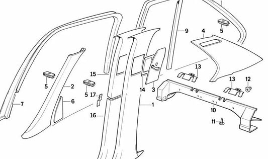 BMW E34, E32, E83 (OEM 51431938230). Original BMW
