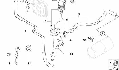 Manguito de admisión OEM 13907556934 para BMW E53 (X5). Original BMW.