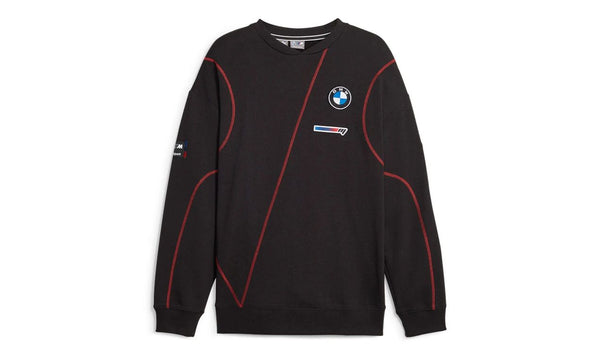 Sudadera MMS Garage Crew Cuello Redondo talla L PUMA Black para BMW Motorsport 2023. Válido para BMW.