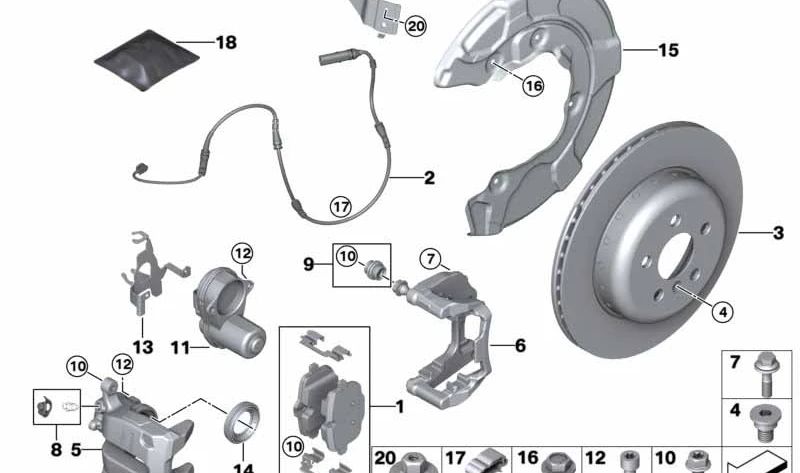 Left ventilated brake disc 34216882245 for BMW G20, G20N, G21, G21N, G28, G28N, G22, G22N, G23, G23N, G26, G30, G30N, G31, G31N, G32, G32N, G11, G11N, G11, G12, G12, G12N, G12N, G12N, G12N, G12N, G12N G01N, G08E, G08F, G02, G02N, G05, G29. Original BMW.