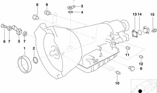 OEM O-ring 24231219546 for BMW E36, E34, E39, E32, E31, E38, E46. Genuine BMW.