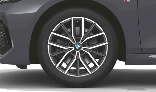 Juego de llantas y neumáticos invierno OEM 10026540B M Doble Radio 838 18" Midnight Grey para BMW U06 (Serie 2 Active Tourer). Original BMW.