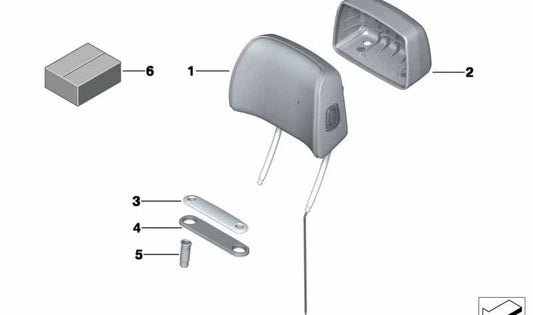 Couvercle en cuir synthétique OEM 52107264591 pour BMW F07, F10, F11. BMW d'origine.