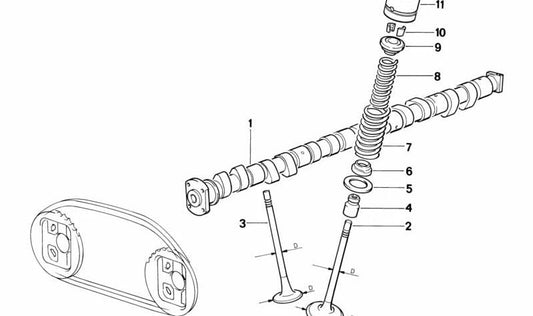 Ableitungsnockenwelle für BMW E36, E34 (OEM 11311726677). Original BMW