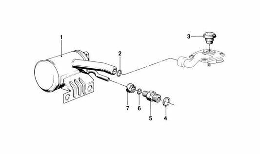 Conector roscado OEM 33111207398 para BMW E12 535i y BMW E24 635CSi. Compatible con modelos fabricados entre 1978 y 1989. Pieza original BMW.