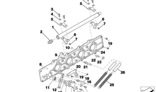 Haltelasche para BMW  (OEM 13541314593). Original BMW