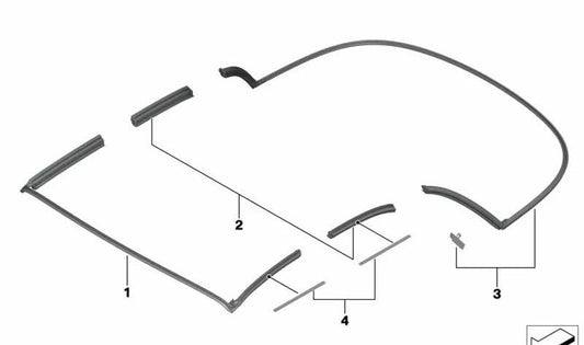 Insertable OEM 54347491159 para BMW Serie 2 Cabrio F23 (218d) todos los modelos compatibles (manual y automático, tracción trasera, años 2015-2021). Original BMW.