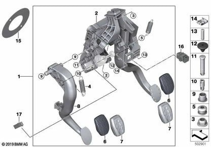 BMW Cylinder BMW Series 1 F40, F52, série 2 F44, F45, F45N, F46, F46N, X1 F48, F48N, X2 F39, Mini F54, F54N, F55, F55N, F56, F56N, F57, F57N, F60, F60, F60, F60, F60, F60, F60, F60N (OEM 35006860670). BMW d'origine.