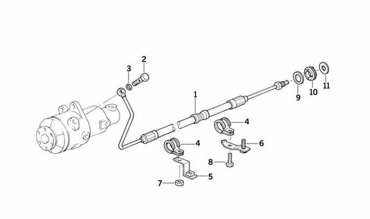 Pasacables de goma OEM 32411138592 para BMW E31 840i, 850Ci, 850CSi. Compatible con versiones manuales y automáticas. Pieza original BMW.