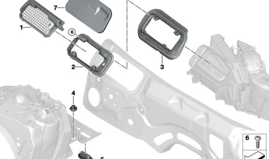Tubo drenaje emergencia OEM 64319301589 para BMW G20, G21, G28, G80, G81, G22, G23, G26, G82, G83, F90, G30, G31, G38, G60, G61, G68, G90, G32, G11, G12, G70, F91, F92, F93, G14, G15, G16, F97, G01, G08, G45, F98, G02, F95, G05, G18, F96, G06, G07, G