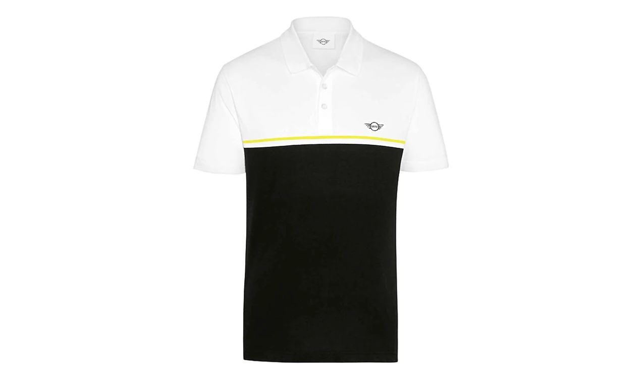 Polo negro con logotipo MINI Wing OEM 80145A0A589 talla XL para BMW. Original MINI.