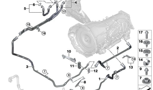 Câble de chargeur électrique pour BMW X5 F95N, G05N, X6 F96N, G06N, X7 G07N (OEM 17125A0B517). BMW d'origine