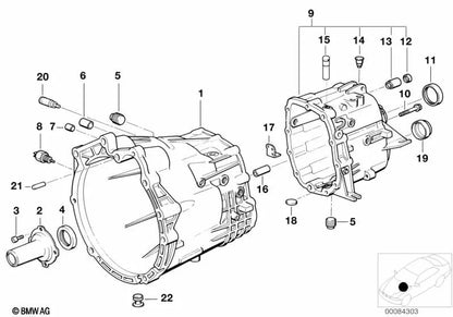 Tapón de cierre para BMW Serie 5 E34, E39, Serie 7 E32, E38, Serie 8 E31 (OEM 23001221853). Original BMW