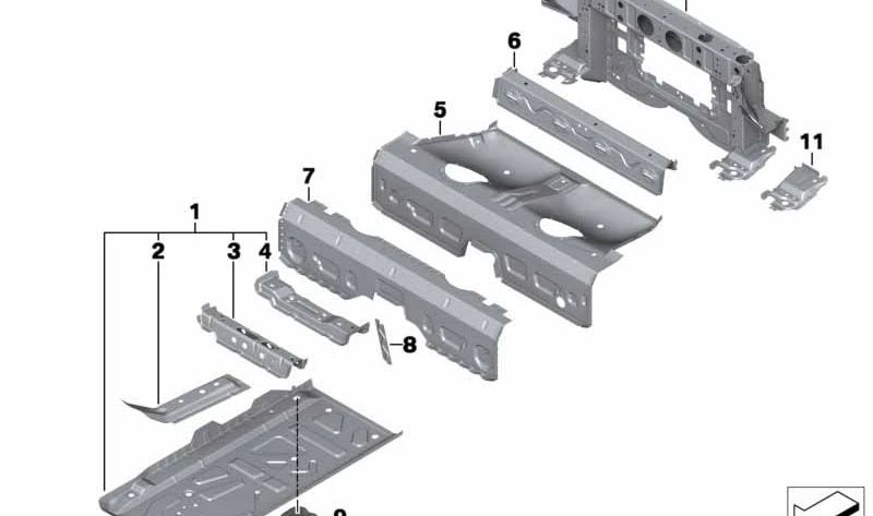 Soporte trasero respaldo OEM 41002758344 para MINI R57, R59, R55, R56. Original MINI.