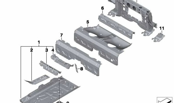 Soporte trasero respaldo OEM 41002758344 para MINI R57, R59, R55, R56. Original MINI.