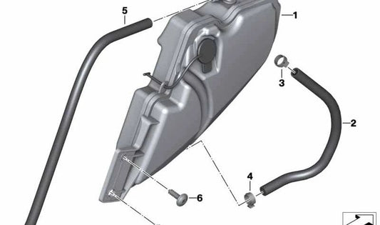 OME OEMA 1711718552 tuyau pour BMW S 1000 RR, HP4, HP4 Race Motorcycles. BMW original Motorrad.