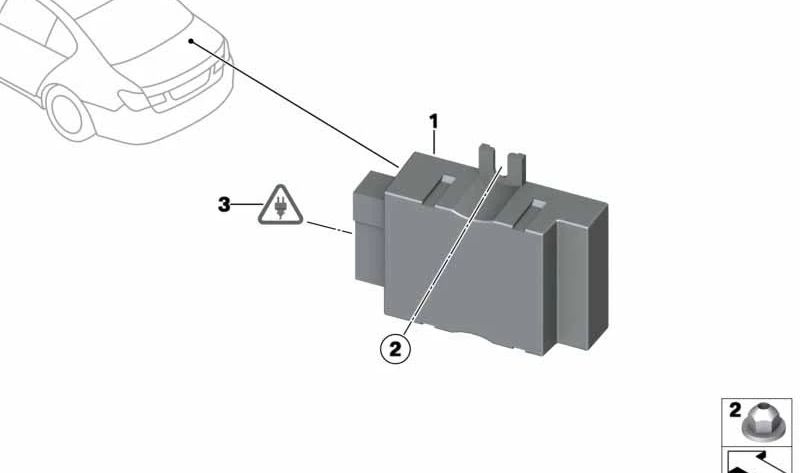 Unidad de control bomba de combustible OEM 16147276073 para BMW F07, F10, F11, F12, F13, F01, F02, F04, F25. Original BMW.