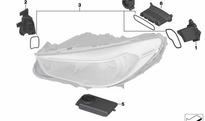 Módulo LED intermitente izquierdo OEM 63117352475 para BMW F07 (Serie 5 GT). Original BMW.
