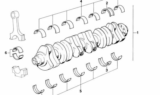 Cigüeñal sin cojinetes OEM 11211403794 para BMW E36, Z3. Original BMW.