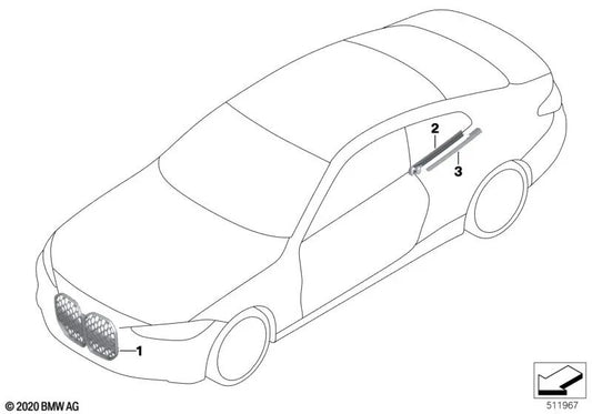 Cubierta exterior derecha para BMW Serie 4 G23 (OEM 51377482782). Original BMW