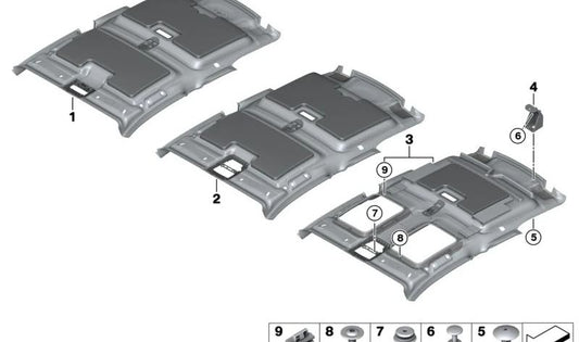 Clip de sujeción interior gris OEM 51447384759 para BMW i3 (I01) 60Ah, 94Ah y 120Ah, con y sin Rex, desde 2013 hasta 2022. Original BMW.