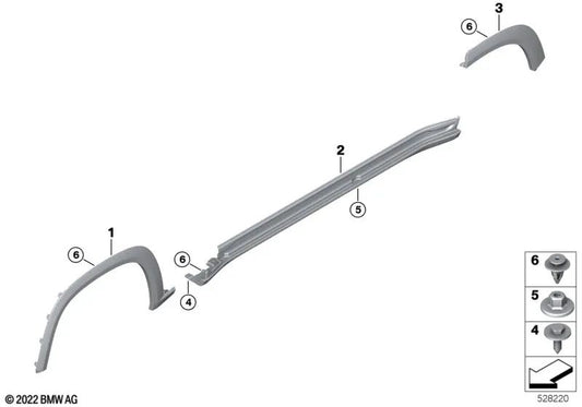 Left side skirt cover for BMW G09 (OEM 51779450909). Original BMW