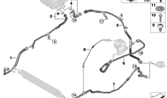 Cabo avançado do carregador de bateria para BMW Série 2 G42, Série 3 G20, G21, Série 4 G22, G23, G26 (OEM 17128593778). BMW original