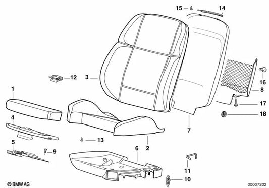 Rede de Luggage BMW Série 36 (OEM 52108167495). BMW original