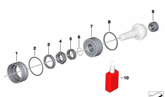Retén para eje trasero OEM 33117678625 para motos BMW K1200S, K1300S, K1200R, K1300R, K1300GT. Original BMW Motorrad.