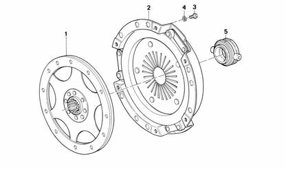 Disco de embreagem OEM 21211451512 para BMW (Modelos Compatíveis: E12, E21, E23, E24, E28, E30, E32, E34). BMW original.